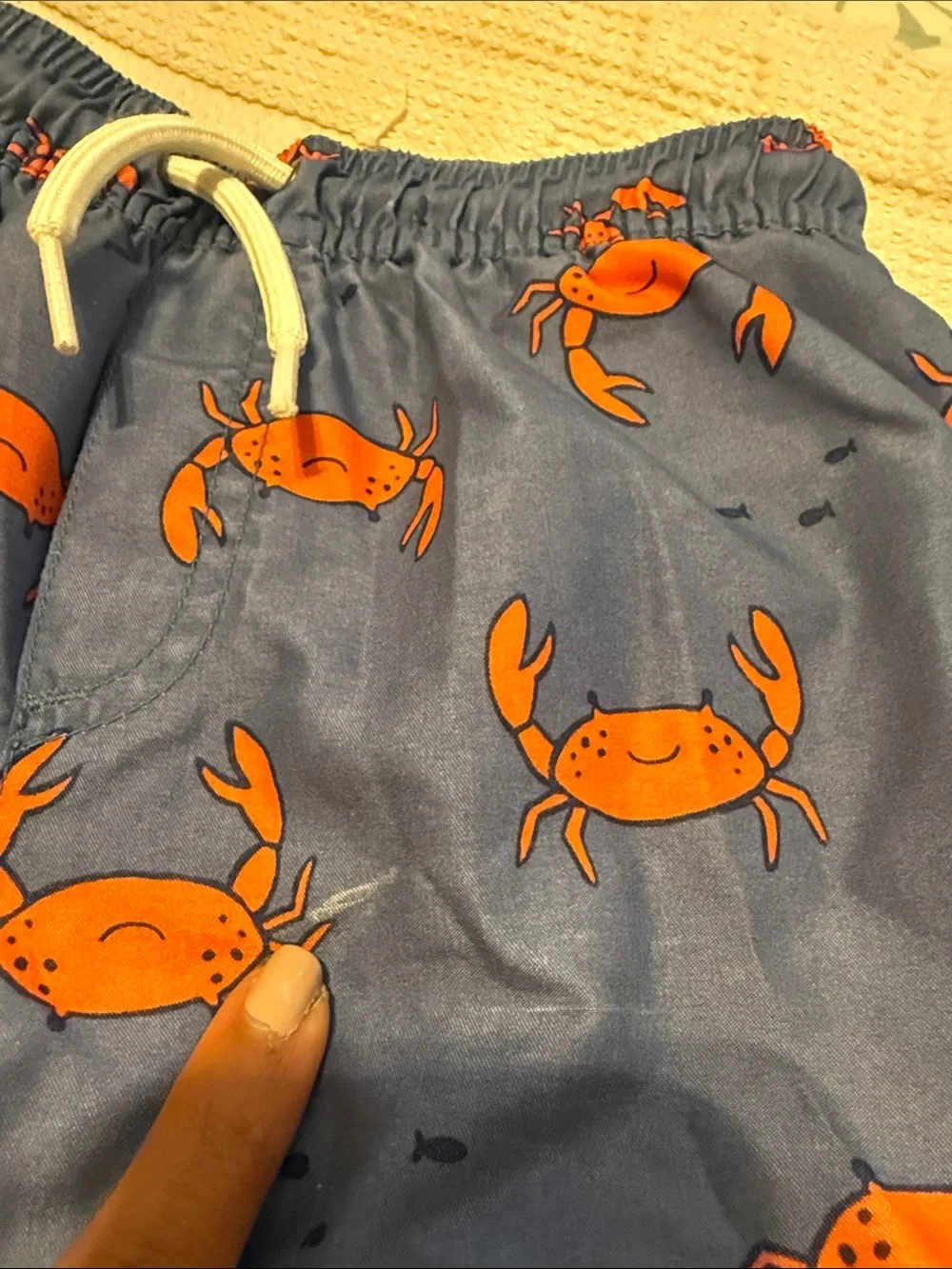 Bundle Carter's Boys' Navy Swim Trunks with Dino & Crab Prints